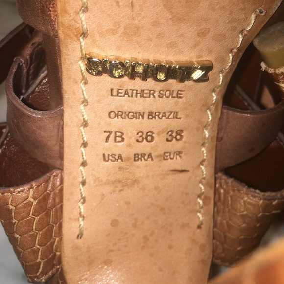 SCHUTZ PLATFORM OPEN TOE HIGH HEEL SHOES SIZE 7 - Picture 8 of 8